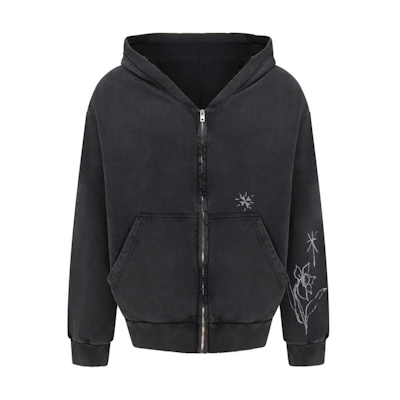 WE11DONE Oversized Logo Hoodie Black WD-TJ2-24-845-U-BK