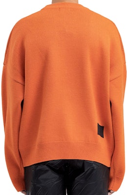 WE11DONE 超大Logo羊毛印花毛衣 男女適用 橙色 - 秋冬系列 WD-KO8-20-507-U-OR Purchase WE11DONE 超大Logo羊毛印花毛衣 男女適用 橙色 - 秋冬系列 WD-KO8-20-507-U-OR