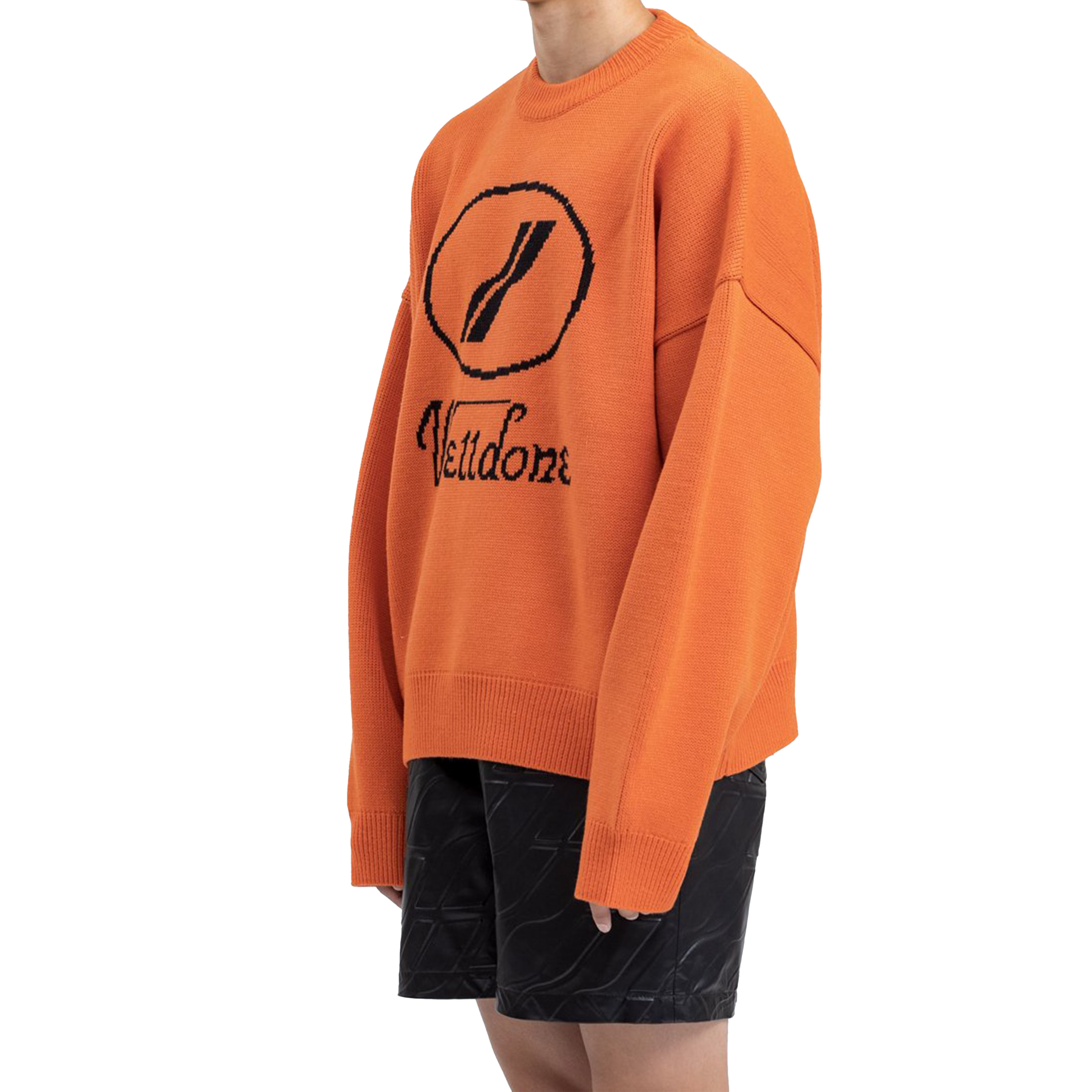 Details for WE11DONE 超大Logo羊毛印花毛衣 男女適用 橙色 - 秋冬系列 WD-KO8-20-507-U-OR