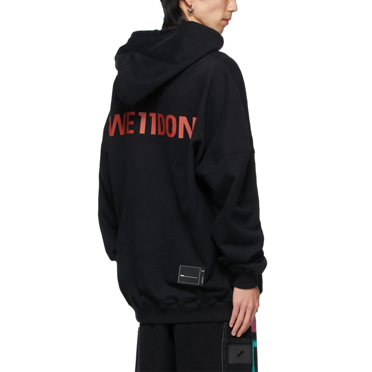 WE11DONE Oversized Logo Unisex Hoodie Black WD-SS5-19-115-U-BK 圖 6