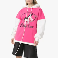 Lookbook WE11DONE 寬鬆粉紅色拼接Logo連帽衫 - 中性款 WD-SS7-20-081-U-PK
