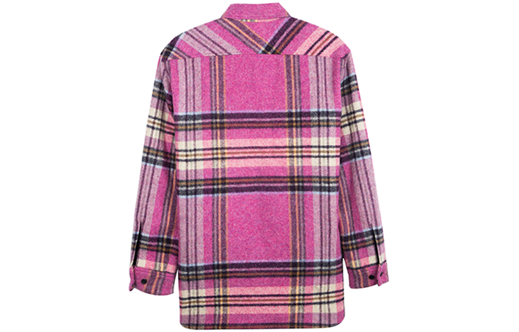 WE11DONE Oversized Plaid Long Sleeve Shirt Unisex Pink. WD-BL3-20-900-U-PK 圖 3