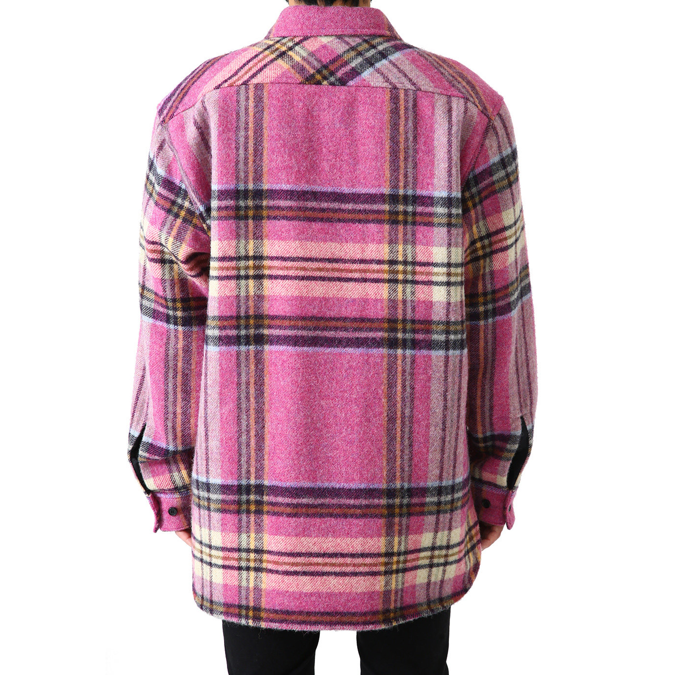 WE11DONE Oversized Plaid Long Sleeve Shirt Unisex Pink. WD-BL3-20-900-U-PK 圖 5
