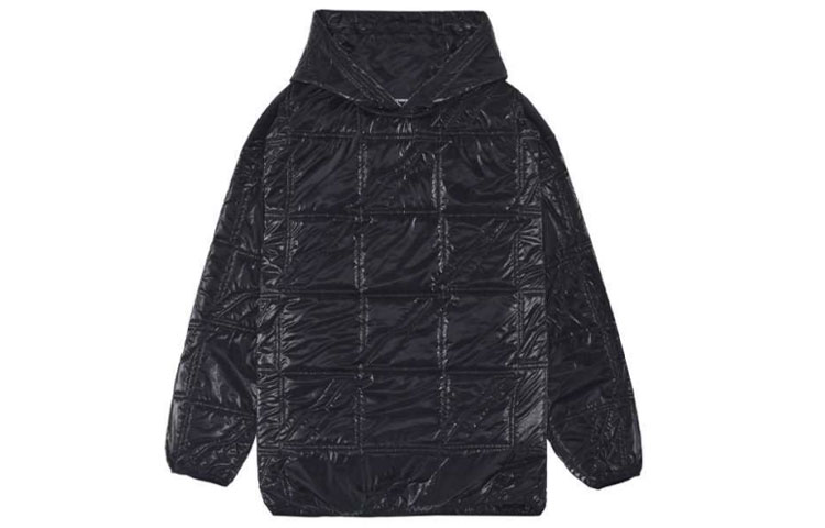 WE11DONE Oversized Quilted Hooded Sweatshirt Unisex Black. WD-JP3-21-194-U-BK 圖 2