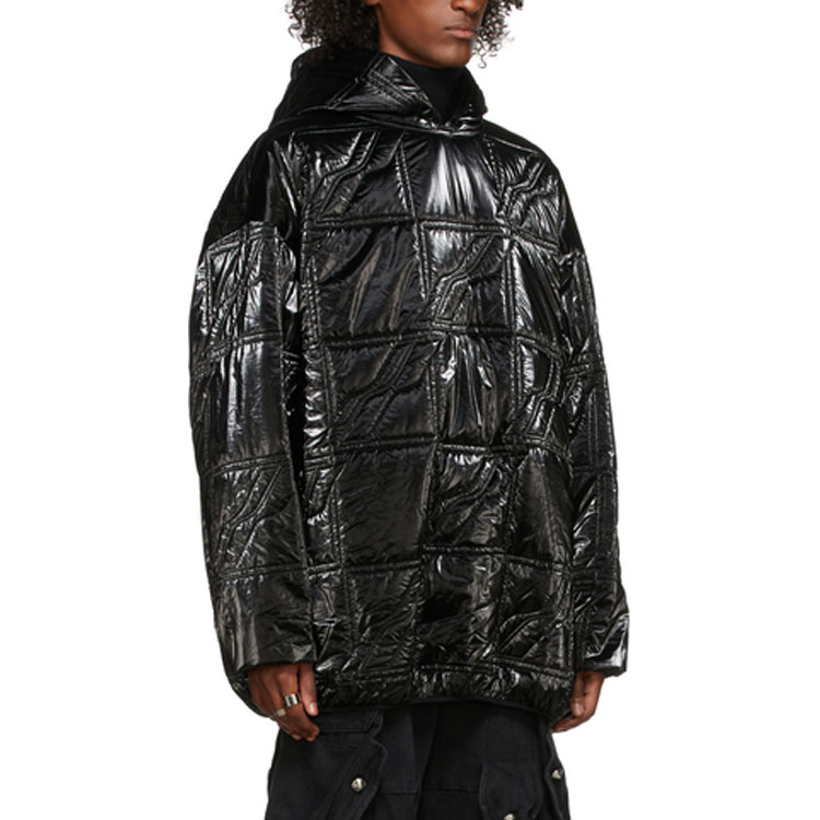 WE11DONE Oversized Quilted Hooded Sweatshirt Unisex Black. WD-JP3-21-194-U-BK 圖 3