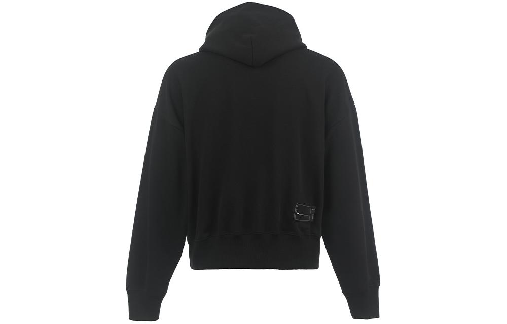 Shop WE11DONE Sudadera Negra Oversize con Capucha y Mangas Largas. WDTH322714UBK