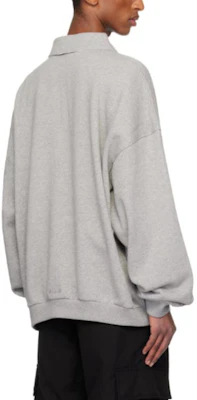 WE11DONE 珍珠字母标志针织长袖POLO衫 灰色 WDTS324739UMG Lookbook WE11DONE 珍珠字母标志针织长袖POLO衫 灰色 WDTS324739UMG