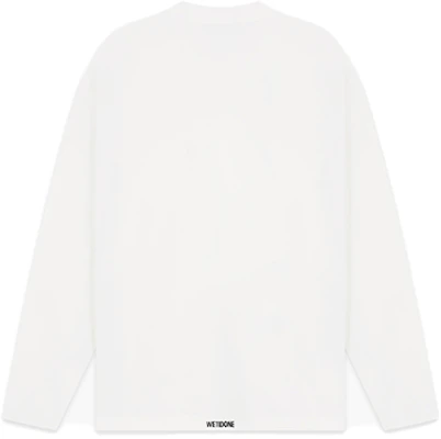 Camiseta Unisex Manga Larga WE11DONE Pearl Print Lavado Blanco Roto. WD-TT2-24-779-U-IV Lookbook Camiseta Unisex Manga Larga WE11DONE Pearl Print Lavado Blanco Roto. WD-TT2-24-779-U-IV
