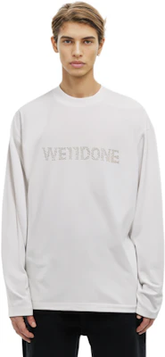 Camiseta Unisex Manga Larga WE11DONE Pearl Print Lavado Blanco Roto. WD-TT2-24-779-U-IV Shop Camiseta Unisex Manga Larga WE11DONE Pearl Print Lavado Blanco Roto. WD-TT2-24-779-U-IV