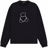 Order WE11DONE PF24 Black Pearl Bear Long Sleeve Unisex T-Shirt WD-TT2-24-781-U-BK