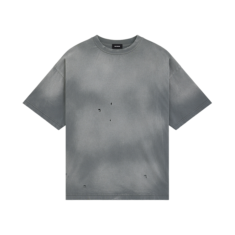 WE11DONE PF24 Dyed Oversized Drop Shoulder T-Shirt Unisex Charcoal Grey WD-TT2-24-742-U-CH 圖 2