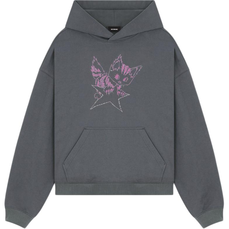 Order WE11DONE PF24 怪物印花復古連帽衫 男女同款 - 木炭灰色 WD-TH2-24-832-U-CH