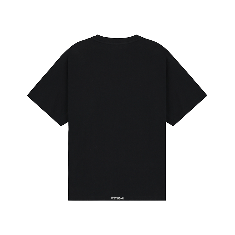 WE11DONE PF24 Pearl Logo Washed Unisex T-Shirt Black WD-TT2-24-778-U-BK 圖 3