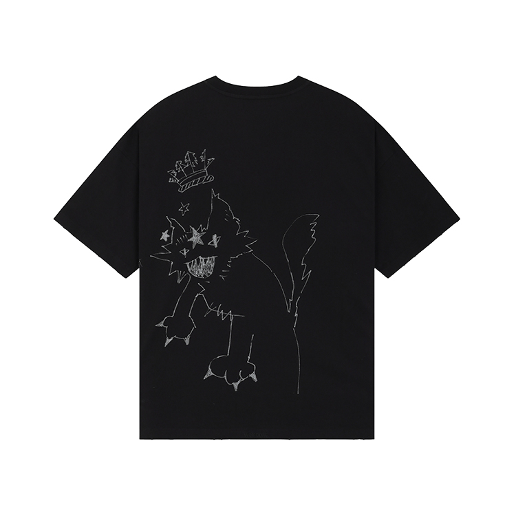 WE11DONE PF24 Tie-Dye Print Oversized T-Shirt Unisex Black WD-TT2-24-755-U-BK 圖 3