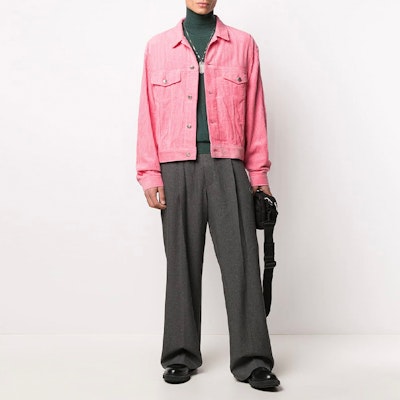 WE11DONE 粉色燈芯絨壓紋標誌外套 男女適用 WD-JK8-20-079-M-PK Lookbook WE11DONE 粉色燈芯絨壓紋標誌外套 男女適用 WD-JK8-20-079-M-PK