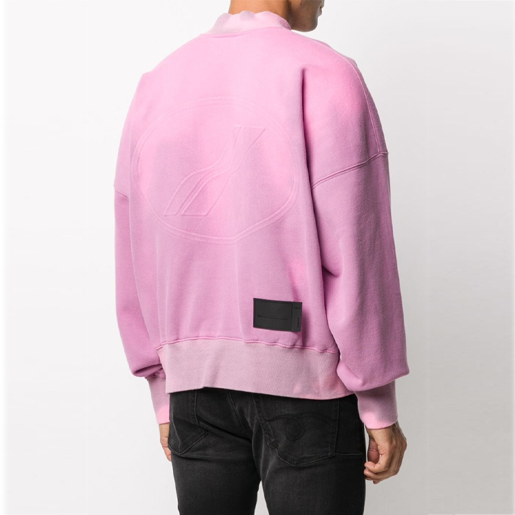 Shop WE11DONE 粉色北極熊愛心印花圓領衛衣 情侶款 WD-TS8-20-104-U-PK