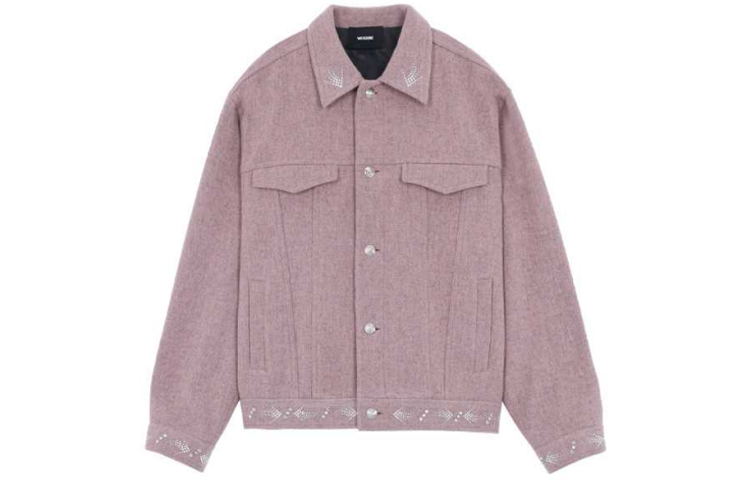 WE11DONE Pink Solid Color Button-Up Casual Jacket Unisex WD-JK3-21-089-U-PK