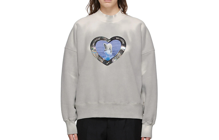 WE11DONE Polar Bear Heart Print Cartoon Sweater Unisex WD-TS8-20-104-U-IV