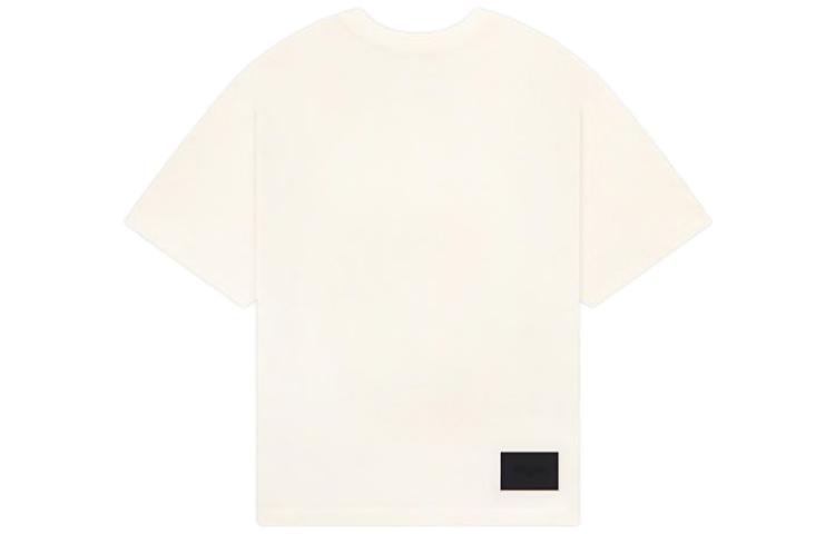 Shop WE11DONE Rare Market Korea Exclusive Logo Embossed Graphic Beige Unisex T-Shirt. WD-TT3-21-801-U-IV