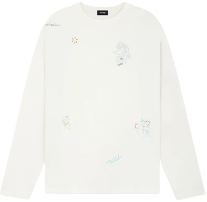 WE11DONE Rhinestone Graphic Washed Long Sleeve T-Shirt Unisex Off-White WD-TT2-24-776-U-IV Buy WE11DONE Rhinestone Graphic Washed Long Sleeve T-Shirt Unisex Off-White WD-TT2-24-776-U-IV