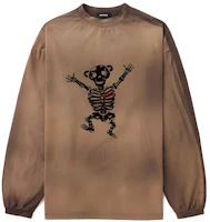 WE11DONE Ribbed Knit Crewneck Long Sleeve Sweatshirt Brown (). WD-TT1-24-863-U-BR WE11DONE Ribbed Knit Crewneck Long Sleeve Sweatshirt Brown (). WD-TT1-24-863-U-BR