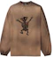 Buy WE11DONE Suéter de Punto Canalé de Manga Larga Cuello Redondo Marrón (). WD-TT1-24-863-U-BR