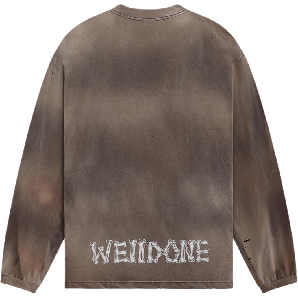 WE11DONE Ribbed Knit Crewneck Long Sleeve Sweatshirt Brown (). WD-TT1-24-863-U-BR 圖 3