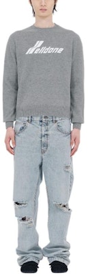 WE11DONE 男士灰色Selldone Logo針織套頭圓領毛衣 WD-KT0-24-605-U-GY Lookbook WE11DONE 男士灰色Selldone Logo針織套頭圓領毛衣 WD-KT0-24-605-U-GY