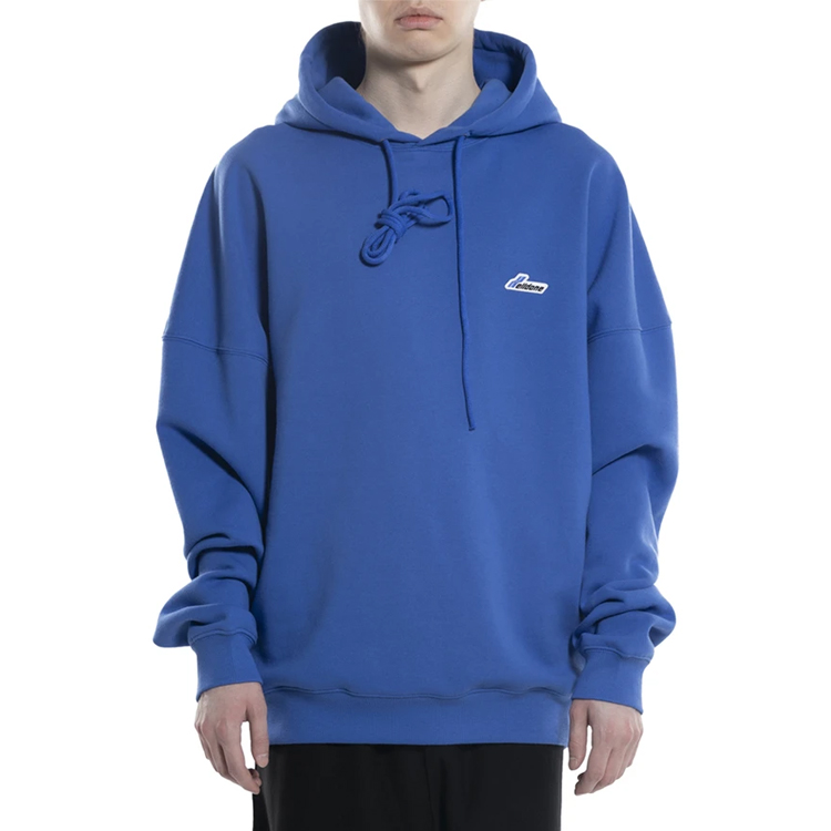 WE11DONE Small Logo Embroidered Drawstring Hoodie Blue Unisex Fall Collection WD-TP3-20-707-U-BL 圖 3