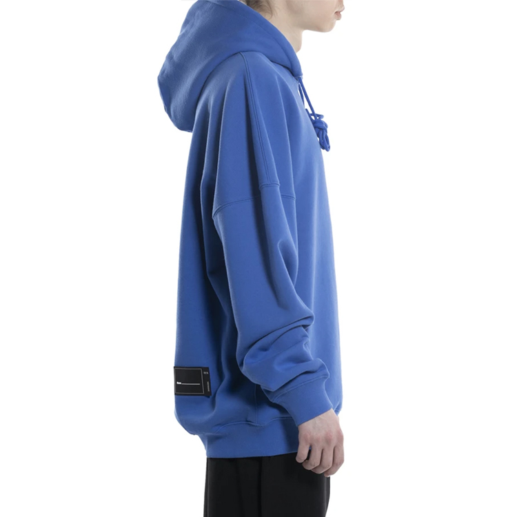 WE11DONE Small Logo Embroidered Drawstring Hoodie Blue Unisex Fall Collection WD-TP3-20-707-U-BL 圖 5