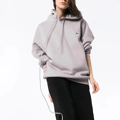 WE11DONE 스몰 로고 자수 드로우스트링 후드티 유니섹스 그레이. WD-TP3-207-07-U-GY Purchase WE11DONE 스몰 로고 자수 드로우스트링 후드티 유니섹스 그레이. WD-TP3-207-07-U-GY