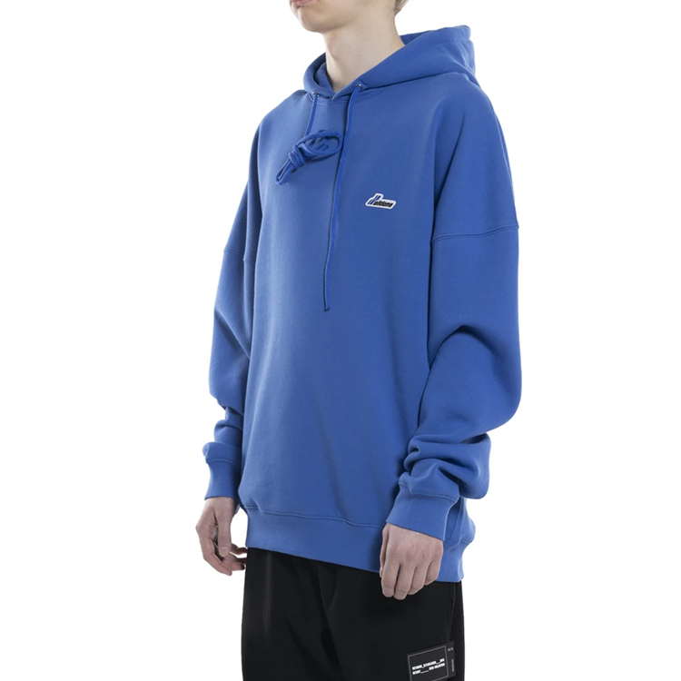 WE11DONE Small Logo Embroidered Drawstring Hoodie Blue Unisex Fall Collection WD-TP3-20-707-U-BL 圖 6