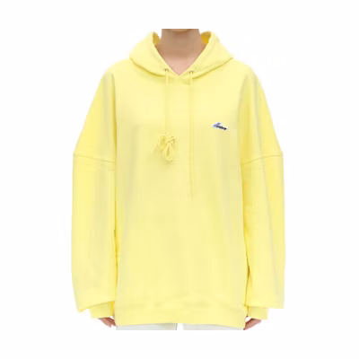 WE11DONE Small Logo Embroidered Hoodie Yellow Unisex WD-TP3-20-707-U-YE
