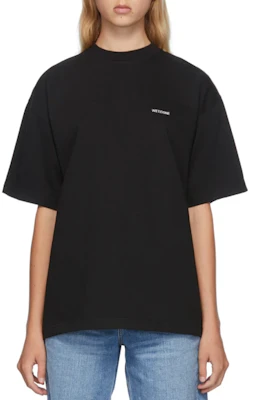WE11DONE Baju-T Uniseks Hitam Logo Kecil Oversized WD-TP6-20-050-U-BK Shop WE11DONE Baju-T Uniseks Hitam Logo Kecil Oversized WD-TP6-20-050-U-BK
