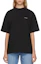 Shop WE11DONE Baju-T Uniseks Hitam Logo Kecil Oversized WD-TP6-20-050-U-BK