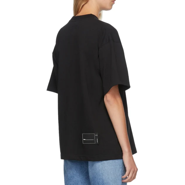 WE11DONE Small Logo Oversized Black Unisex T-Shirt WD-TP6-20-050-U-BK 圖 5