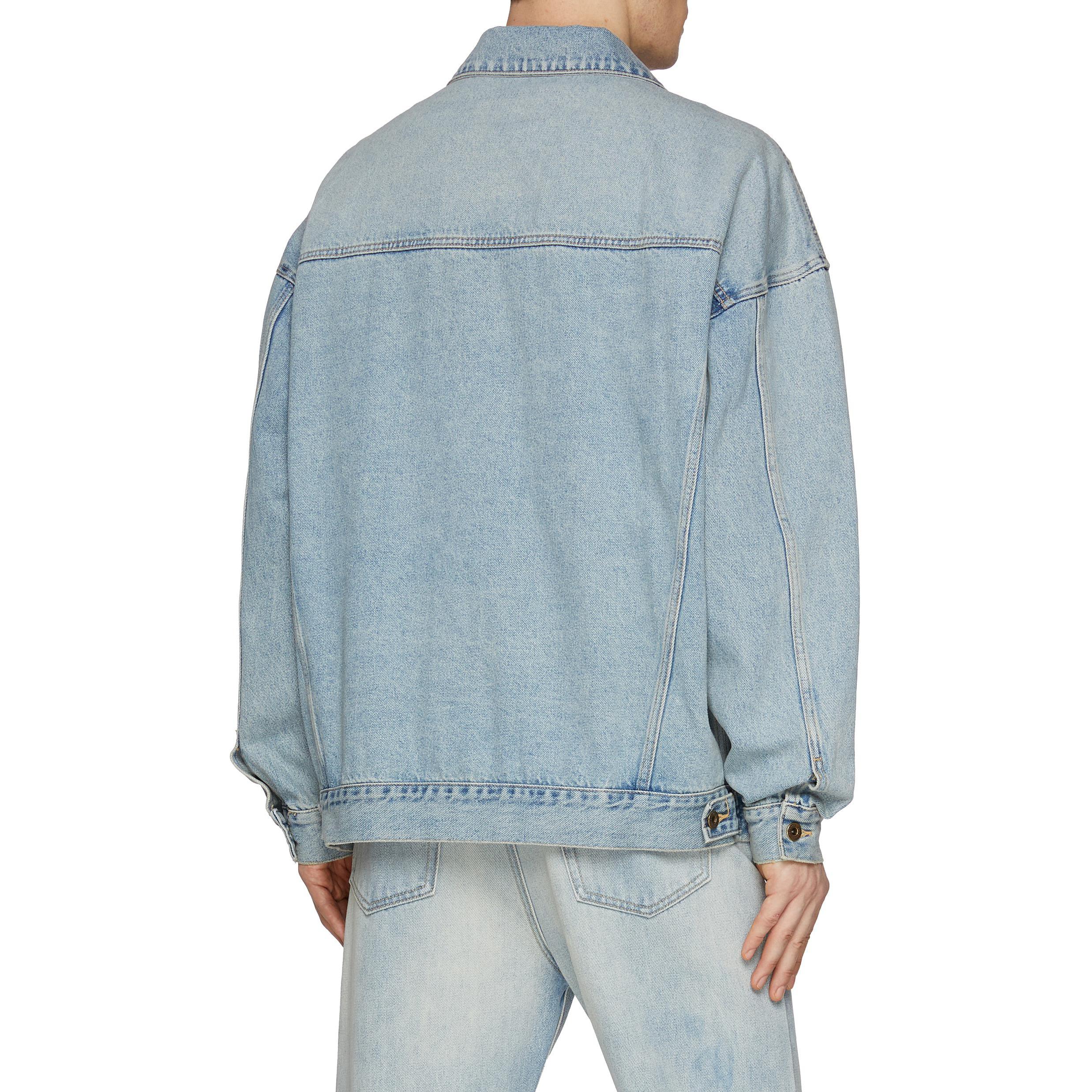 WE11DONE Solid Color Denim Jacket Men’s Light Blue Long Sleeve WD-DJ2-24-353-U-SK 圖 3