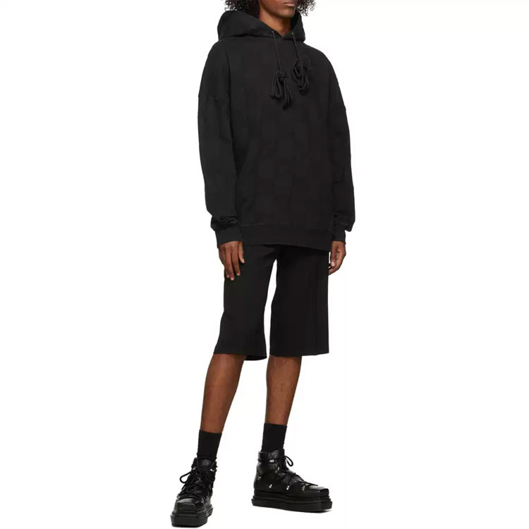 WE11DONE Solid Color Drawstring Hoodie Unisex Black WD-TH3-21-581-U-BK 圖 5