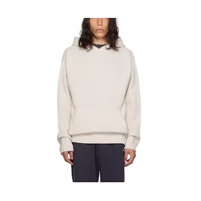 WE11DONE Solid Color Hoodie Beige Long Sleeve Pullover Sweatshirt WD-KT3-23-639-U-IV