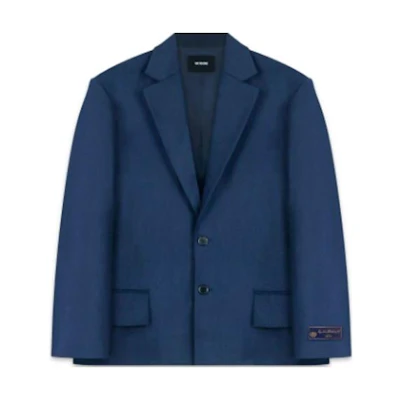 WE11DONE Solid Color Logo Patch Blazer Fashion Wear WD-JK3-22-084-M-NV