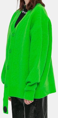 WE11DONE 素色圖案Logo綠色開襟毛衣男女款 WD-KC9-20-037-U-GR Purchase WE11DONE 素色圖案Logo綠色開襟毛衣男女款 WD-KC9-20-037-U-GR