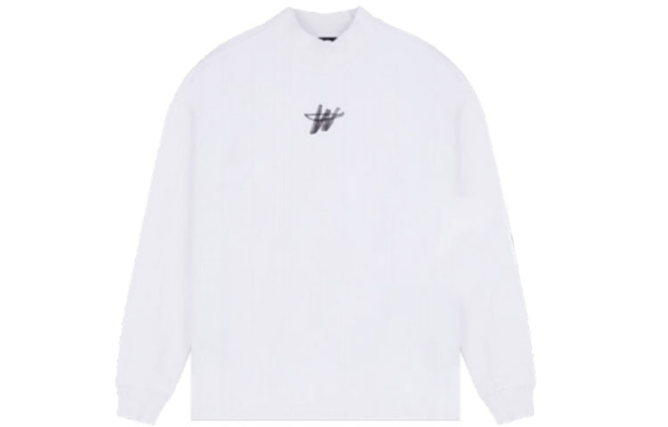 Order WE11DONE 素色小標印花長袖男女款T恤 WD-TT3-22-868-U-WH