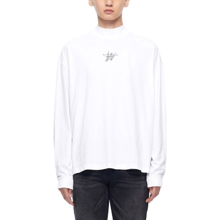 Lookbook WE11DONE 素色小標印花長袖男女款T恤 WD-TT3-22-868-U-WH