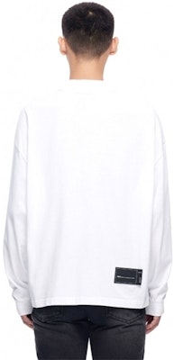 WE11DONE 素色小標印花長袖男女款T恤 WD-TT3-22-868-U-WH Shop WE11DONE 素色小標印花長袖男女款T恤 WD-TT3-22-868-U-WH