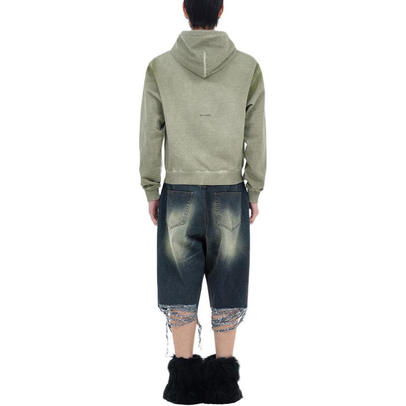 WE11DONE Solid Color Zip-Up Hoodie Jacket  Green WD-TJ2-24-812-U-KK 圖 5