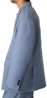 WE11DONE Solid Logo Blazer Biru WD-JK8-20-009-M-BL Details for WE11DONE Solid Logo Blazer Biru WD-JK8-20-009-M-BL