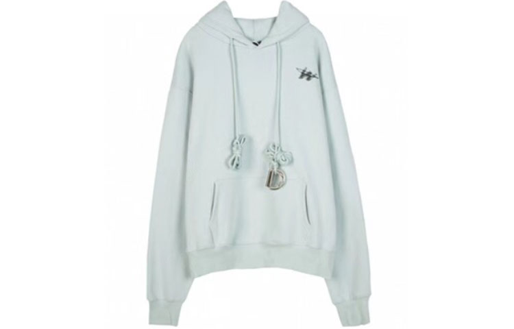 WE11DONE Solid Logo Metallic Pocket Hoodie Unisex Blue WD-TP6-20-076-U-SK