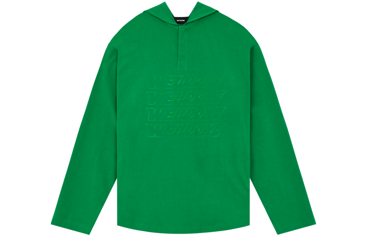 WE11DONE Solid Logo Print Navy Collar Long Sleeve T-Shirt Unisex WD-TT1-22-554-U-GR 圖 2