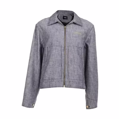 WE11DONE Solid Square Collar Jacket Men’s Gray 1121658M14027