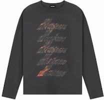 WE11DONE Spark Logo Unisex Long Sleeve T-Shirt Grey. WD-TT0-25-752-U-CH WE11DONE Spark Logo Unisex Long Sleeve T-Shirt Grey. WD-TT0-25-752-U-CH
